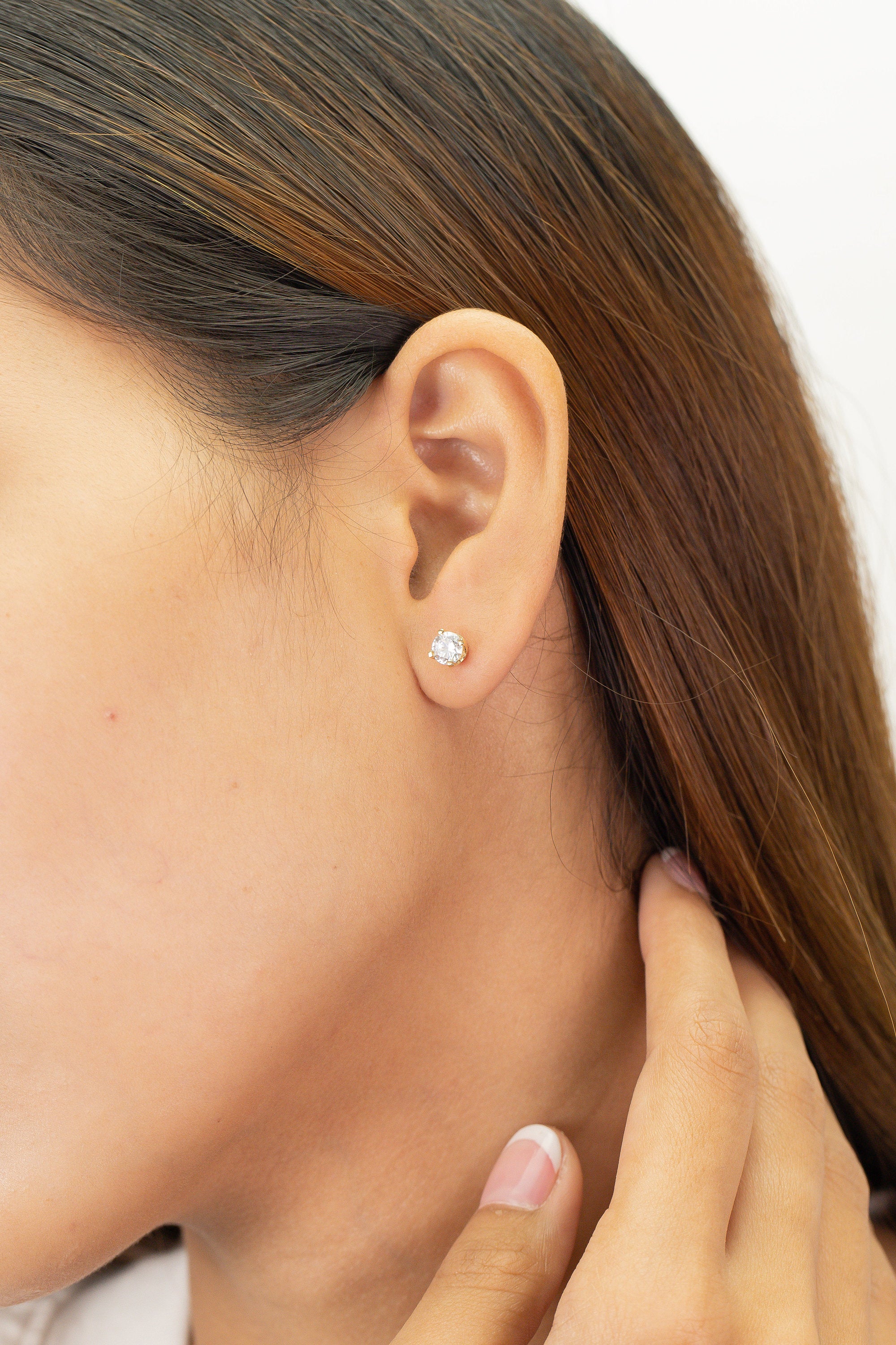 5mm Diamond Stud Earrings, Diamond Simulant Studs, Diamond Earing, Diamond Jewelry